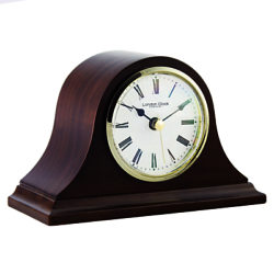 London Clock Company Solid Wood Mantel Clock, Small